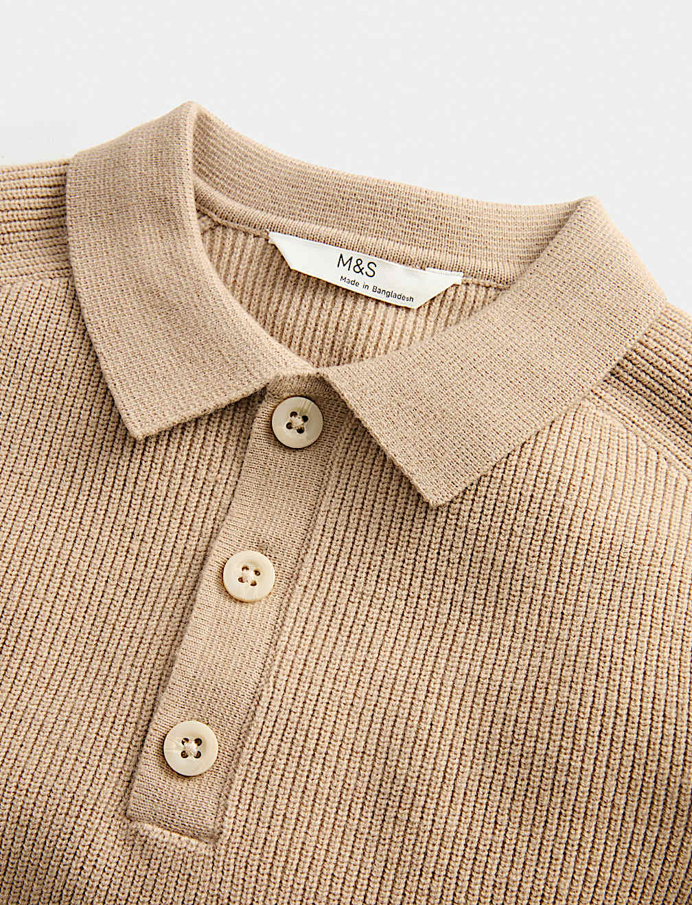 Cotton Blend Polo Jumper (6-16 Yrs)