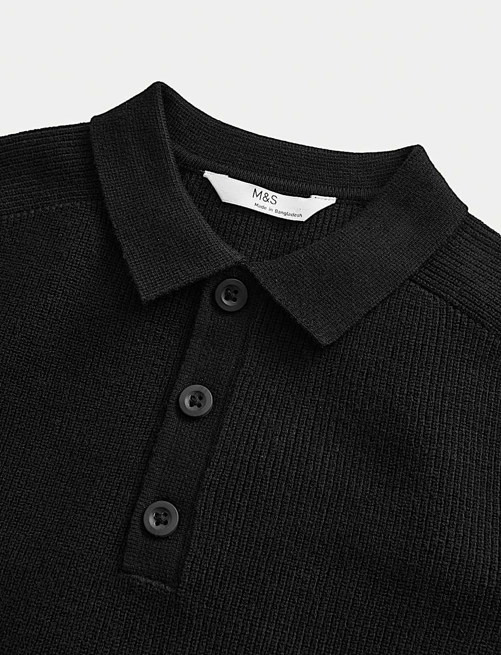 Cotton Blend Polo Jumper (6-16 Yrs)