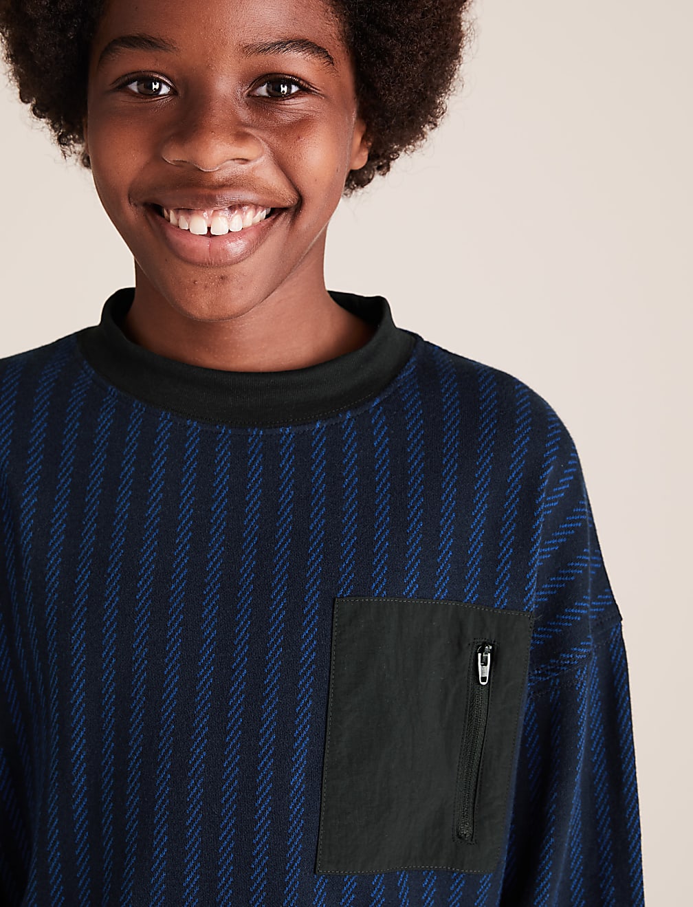 Pure Cotton Striped Sweatshirt (6-16 Yrs)