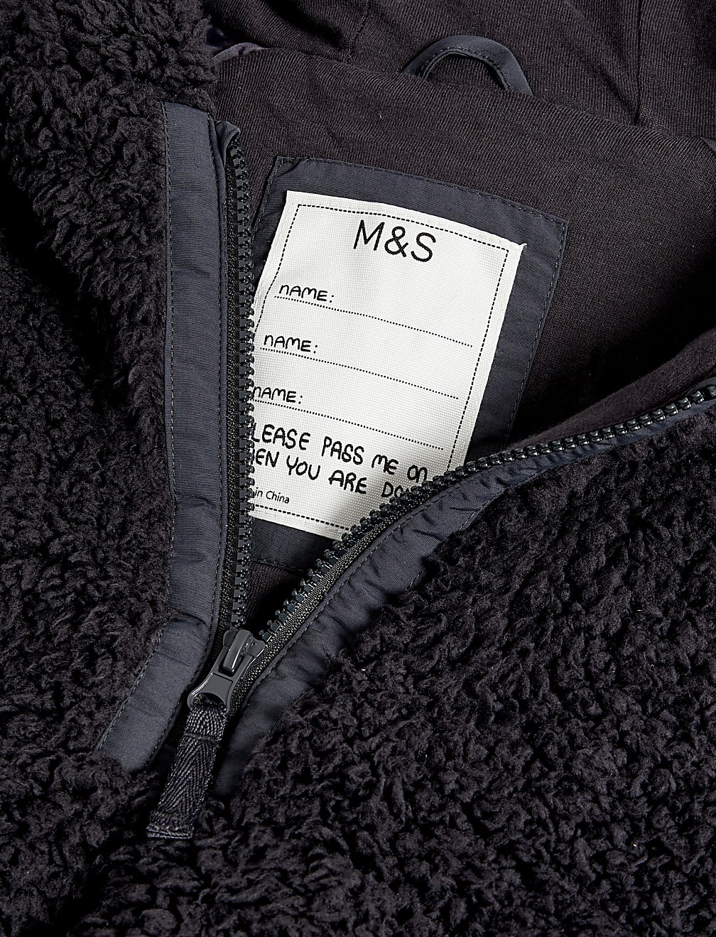 Borg Half Zip Hoodie (6-16 Yrs)