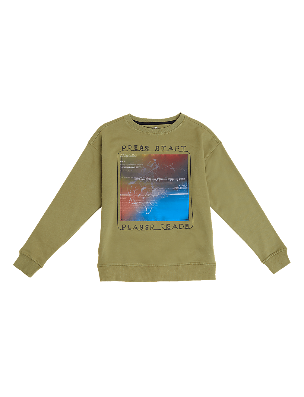 Cotton Rich Press Start Slogan Sweatshirt (6-16 Yrs)
