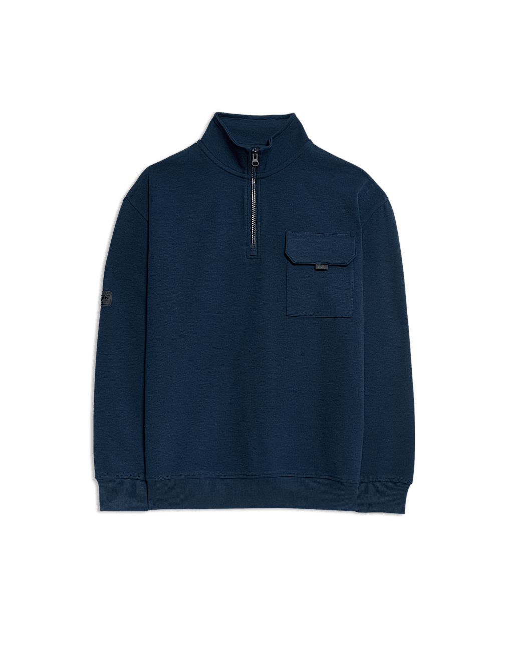 Cotton Rich Funnel Neck Half Zip Sweatshirt (6-16 Yrs)