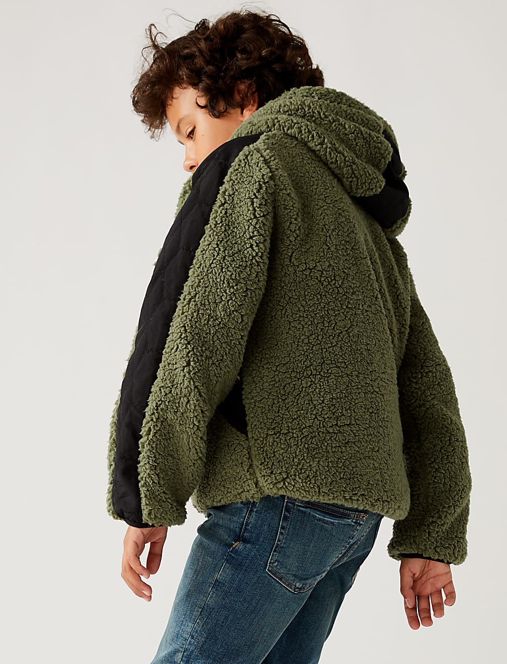 Borg Half Zip Hoodie