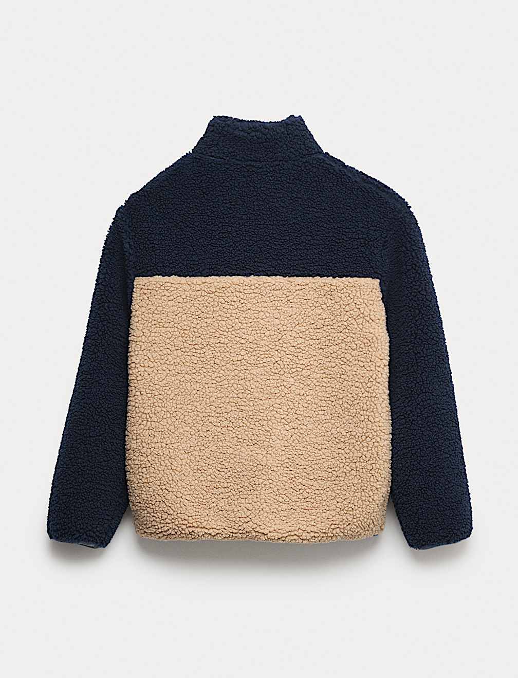 Colour Block Zip Borg Jacket (6-16 Yrs)