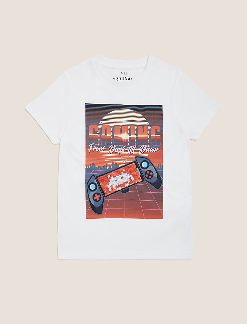 Pure Cotton Graphic Round Neck Top