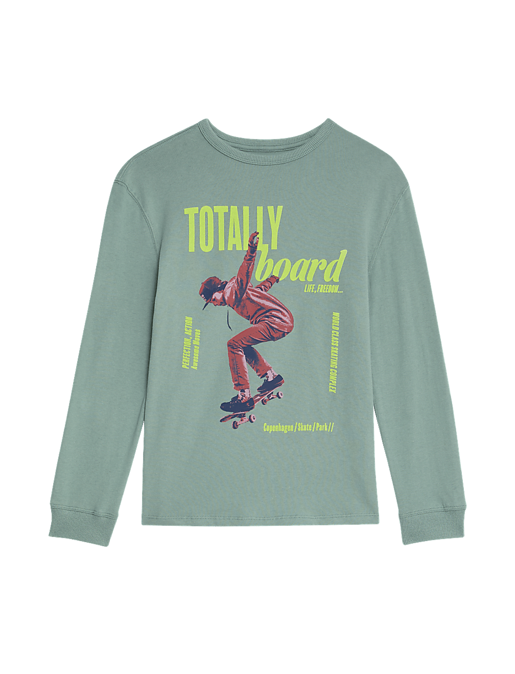 Pure Cotton Skateboard Top (6-16 Yrs)