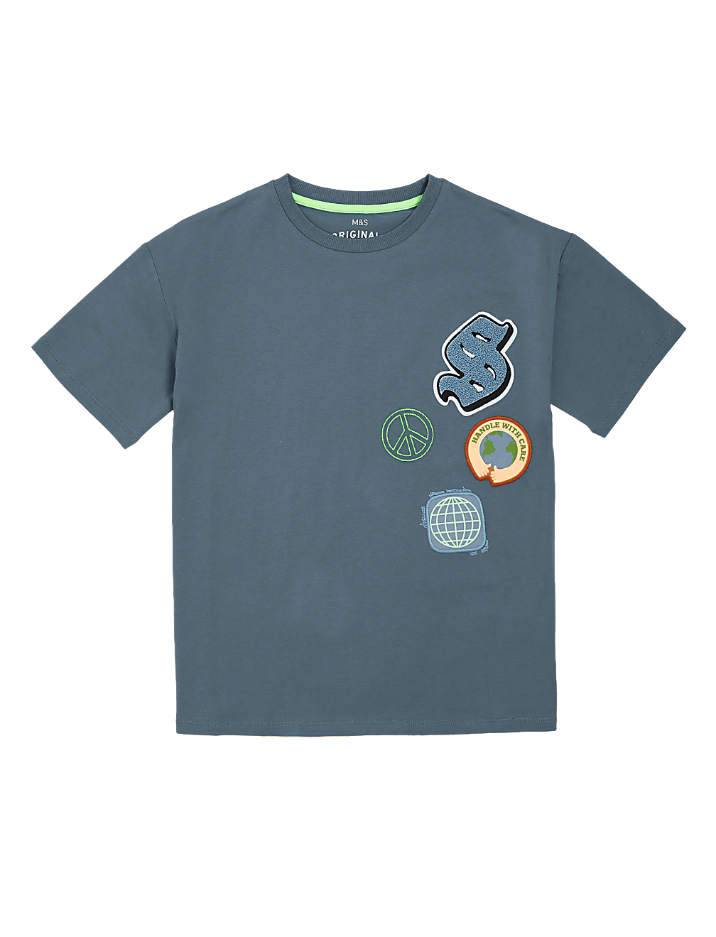 Pure Cotton Badge T-Shirt (6-16 Yrs)