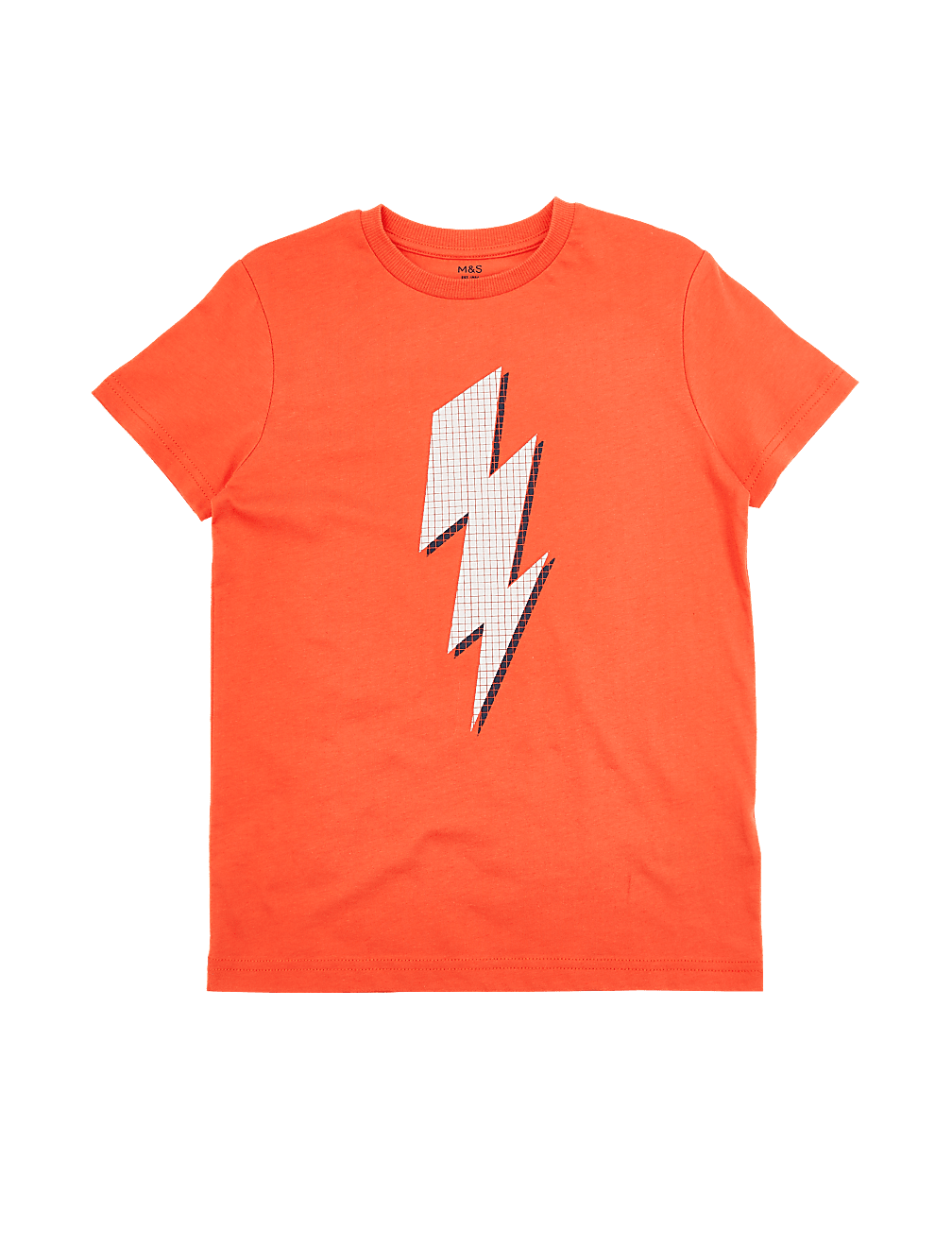 Cotton Lightning Bolt Design T-Shirt (6-16 Yrs)