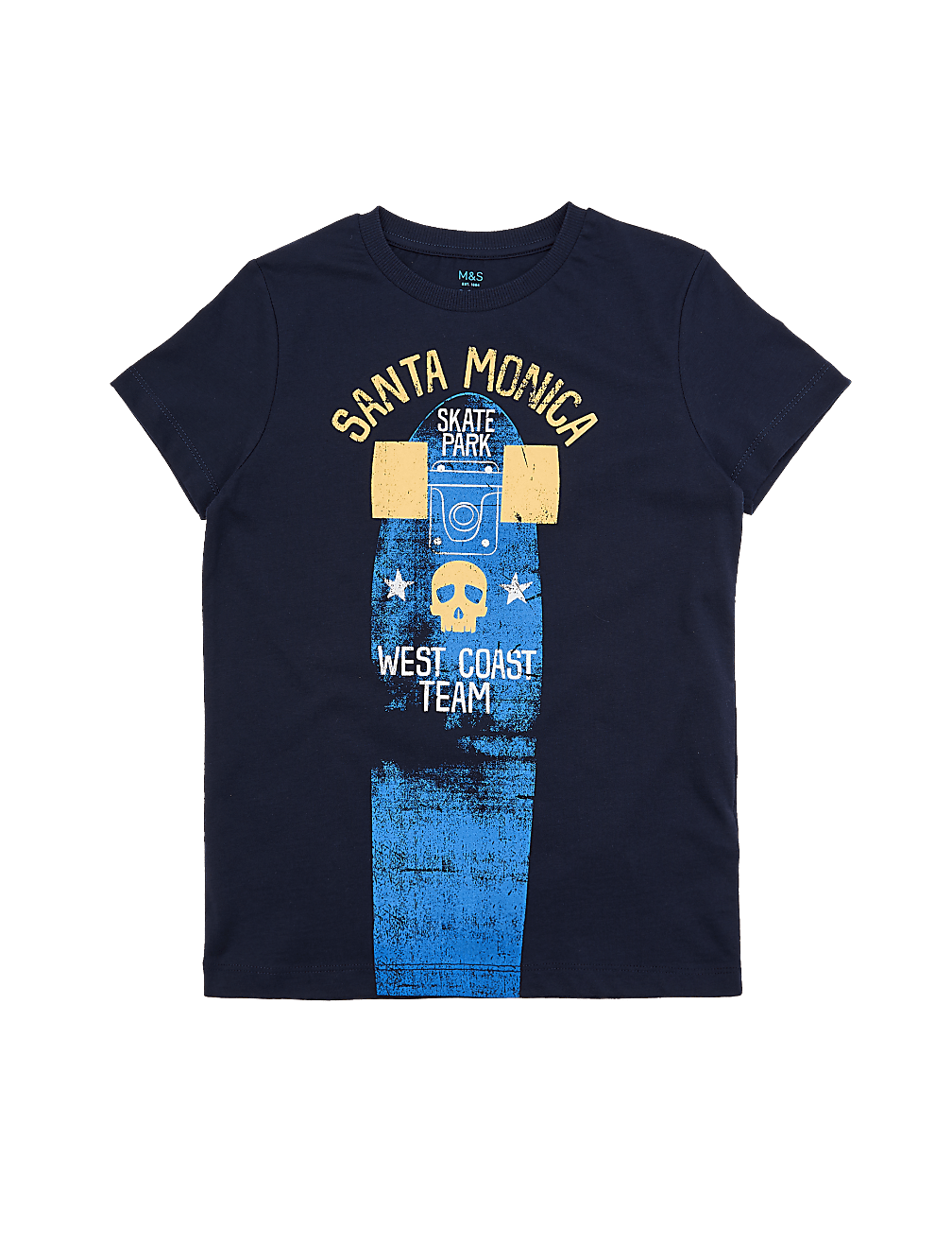 Cotton Santa Monica Slogan T-Shirt (6-16 Yrs)