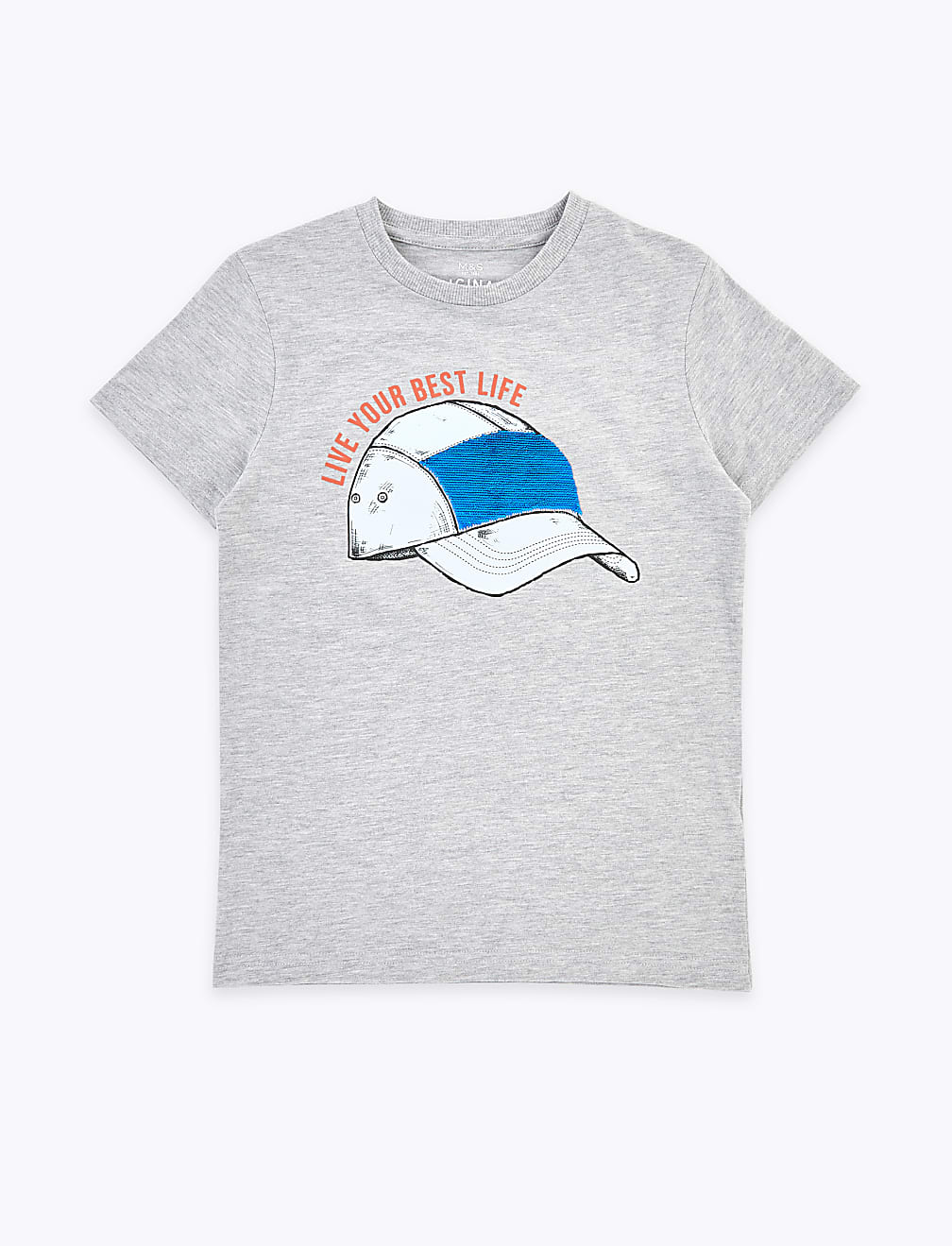 Reversible Sequin Slogan T-Shirt (6-16 Years)