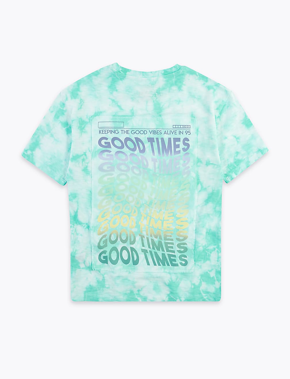 Pure Cotton Tie Dye Slogan T-Shirt (6-16 Yrs)