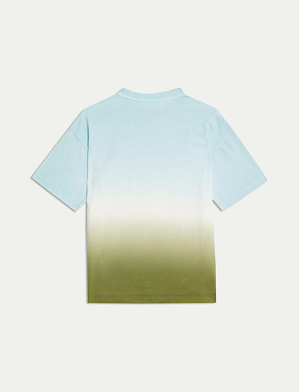 Pure Cotton Ombre Slogan T-shirt (2-16 Yrs)