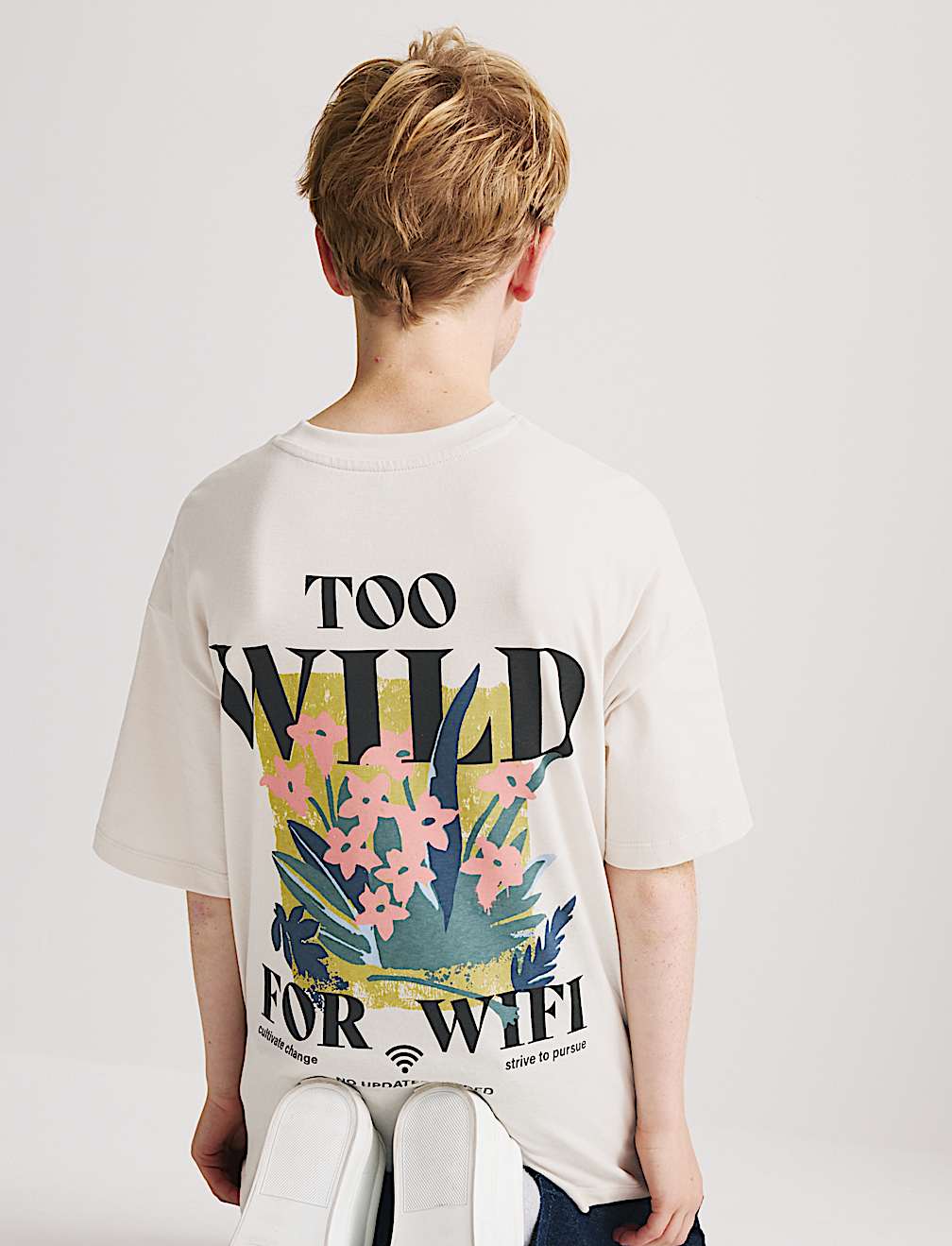 Pure Cotton Back Graphic T-Shirt (6-16 Yrs)