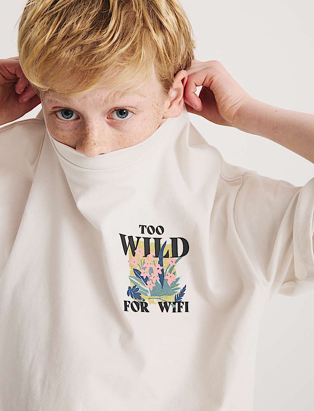 Pure Cotton Back Graphic T-Shirt (6-16 Yrs)