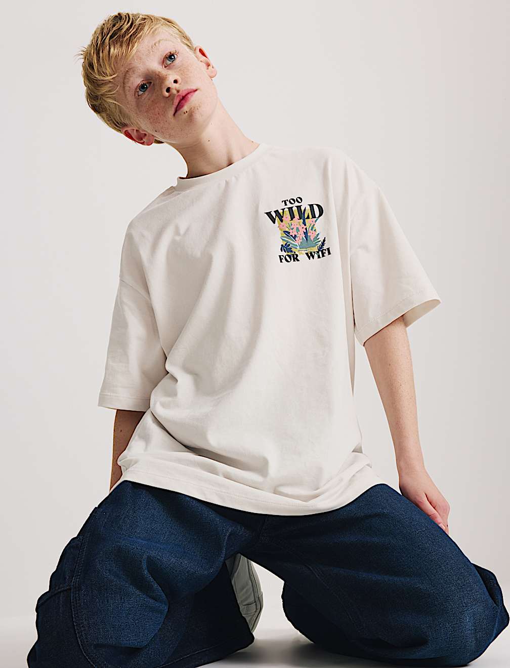 Pure Cotton Back Graphic T-Shirt (6-16 Yrs)