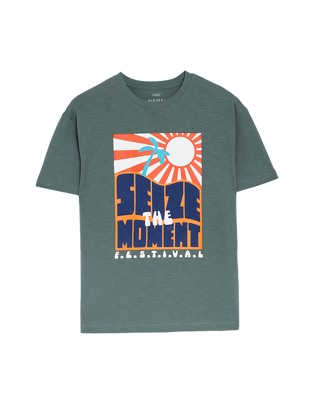 Pure Cotton Festival Slogan T-Shirt (6-16 Yrs)