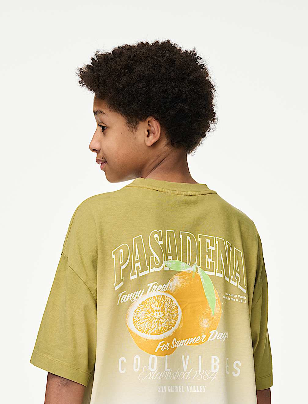 Pure Cotton Ombré Graphic T-Shirt (6-16 Yrs)