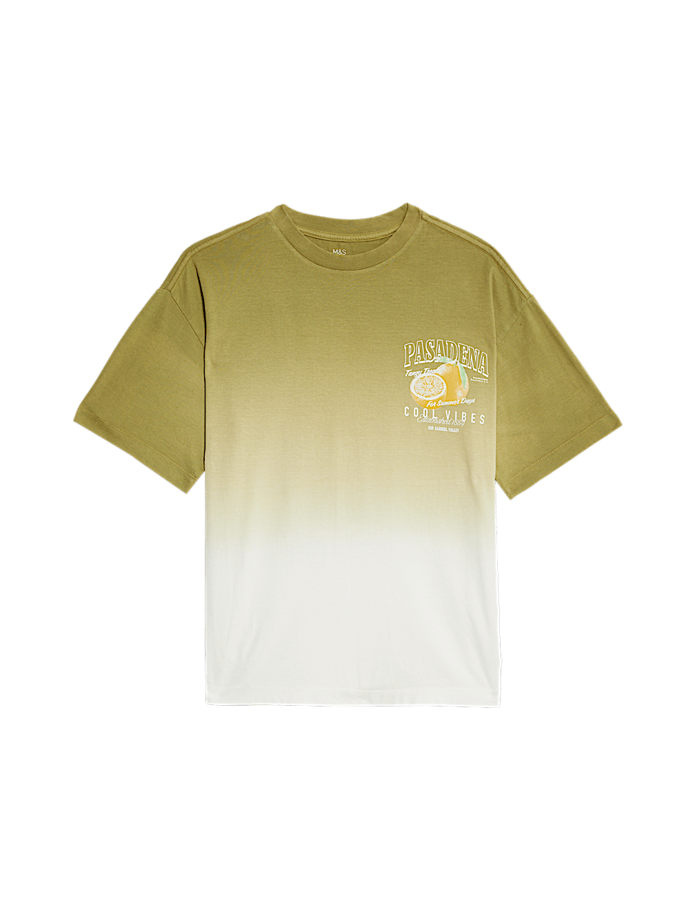 Pure Cotton Ombré Graphic T-Shirt (6-16 Yrs)