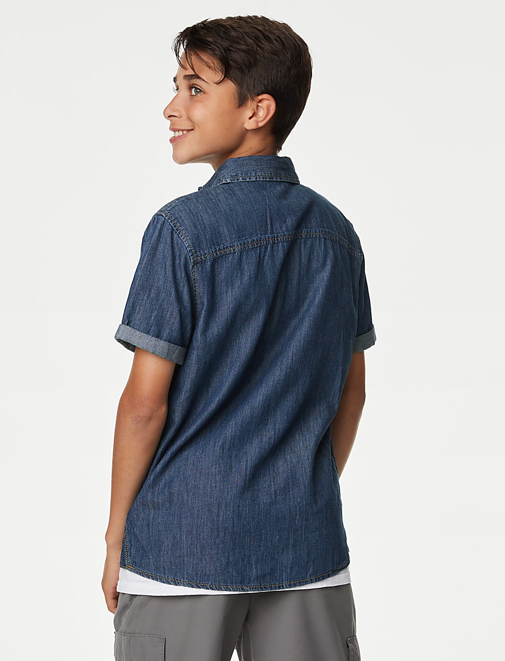 Pure Cotton Denim Shirt (6-16 Yrs)