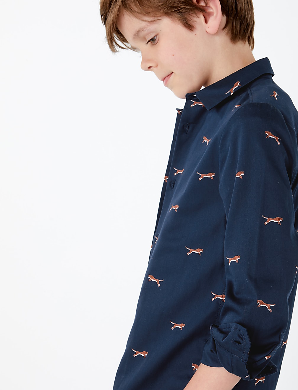 Cotton Cheetah Print Shirt (3-16 Years)