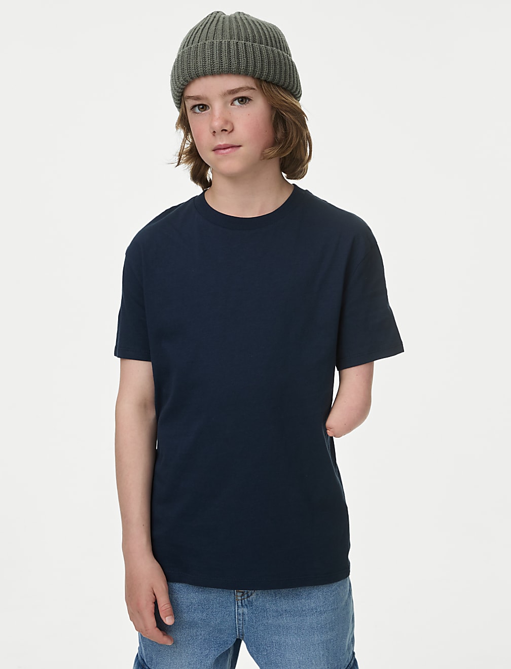 2pc Pure Cotton Checked Shirt & T-Shirt Set (6-16 Yrs)