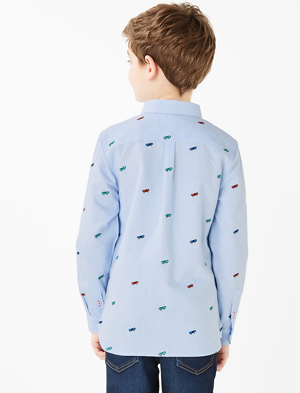 Pure Cotton Skateboard Print Shirt