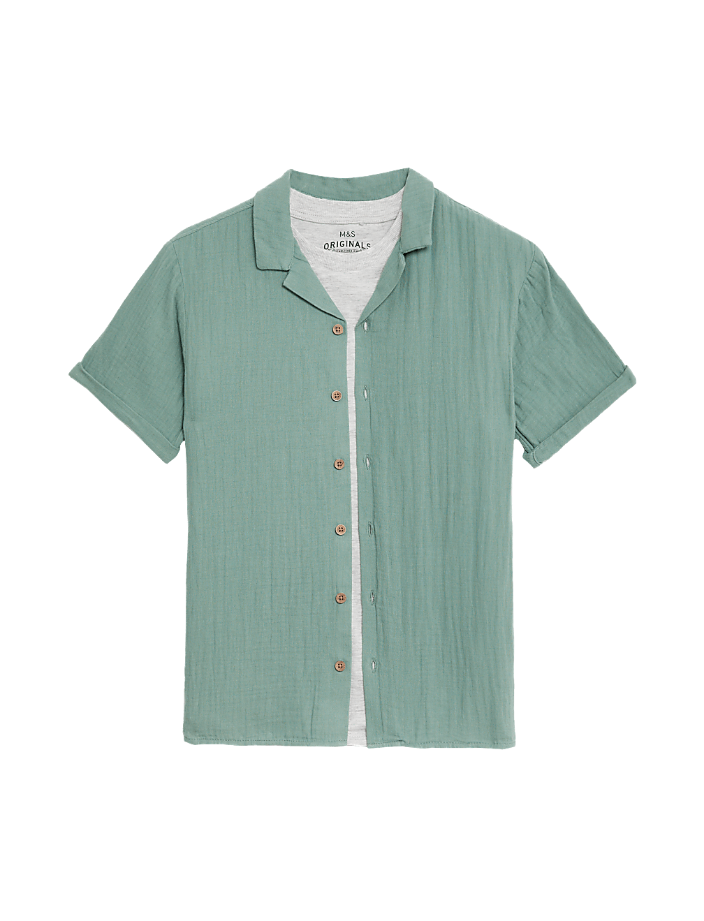 2pc Cotton Rich Shirt & T-Shirt Set (6-16 Yrs)