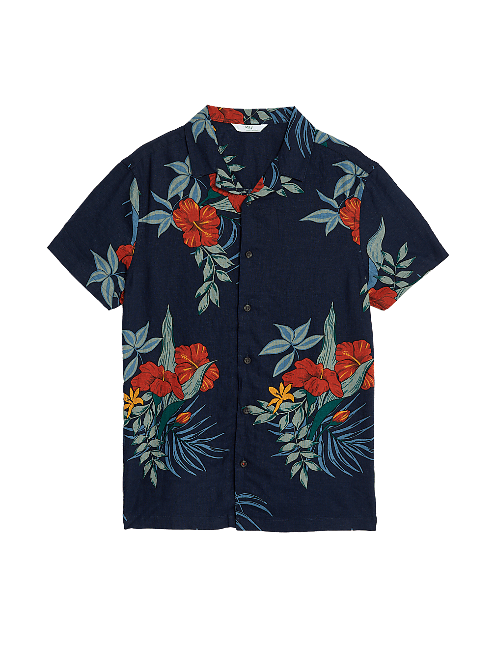 Linen Blend Floral Shirt (6-16 Yrs)