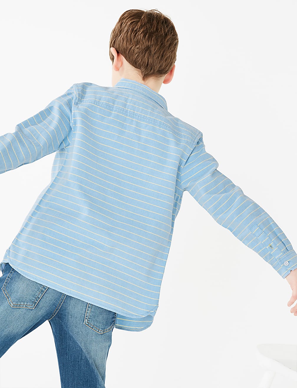 Cotton Horizontal Striped Shirt (6-16 Years)