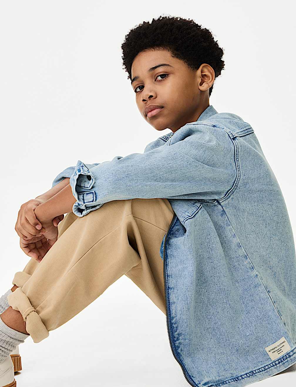 Denim Zip Shirt (2-16 Yrs)