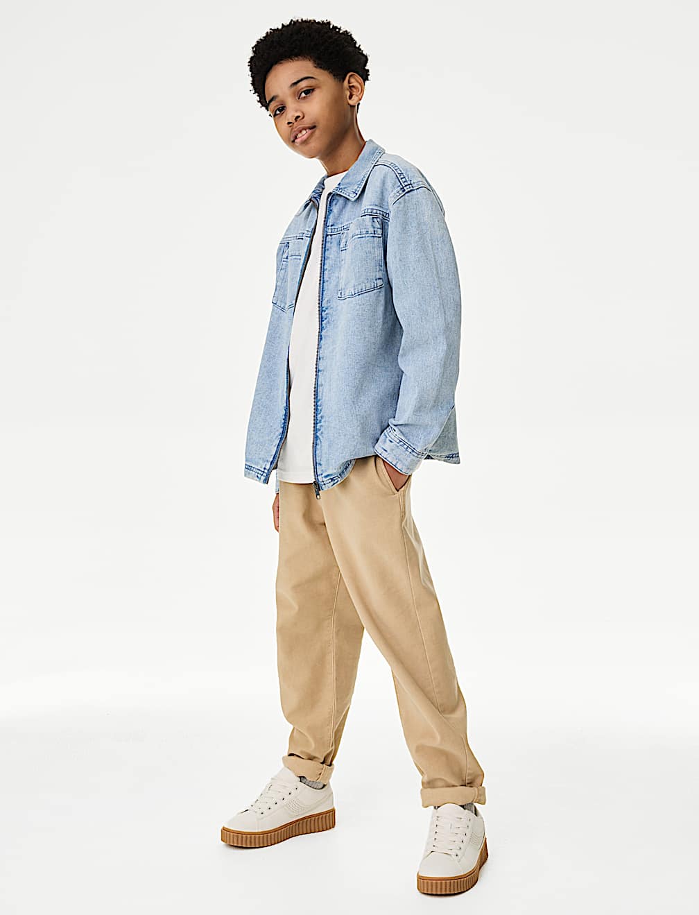 Denim Zip Shirt (2-16 Yrs)