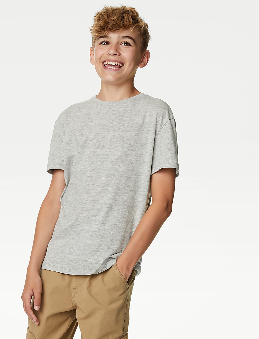 2pc Pure Cotton Checked Shirt and T-Shirt (6-16 Yrs)