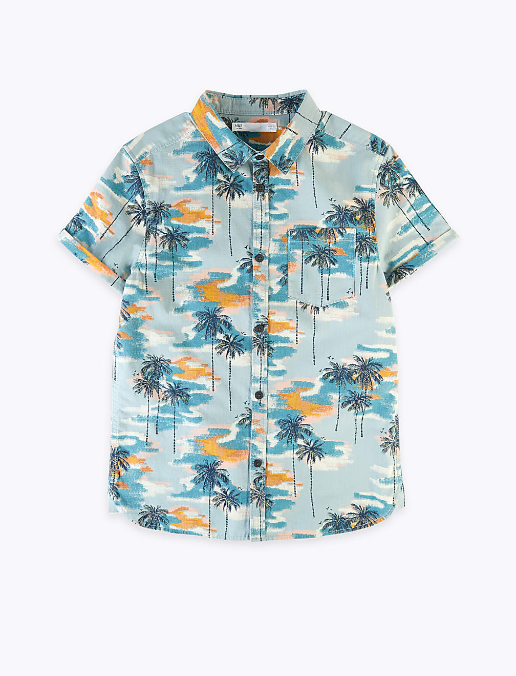 Pure Cotton Palm Tree Shirt (6-16 Years)