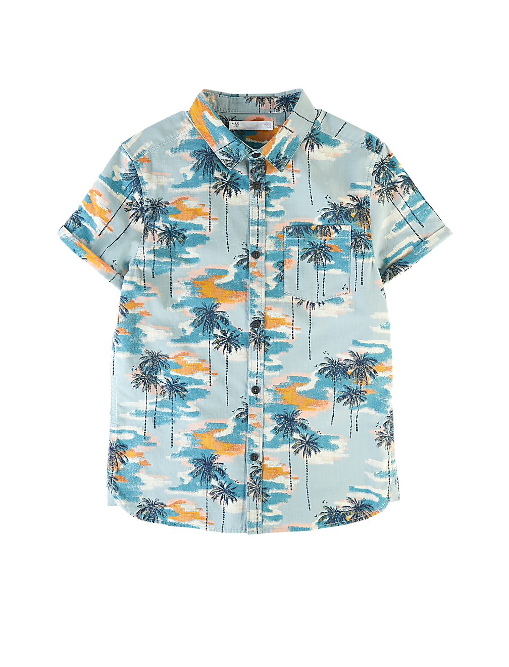 Pure Cotton Palm Tree Shirt (6-16 Years)