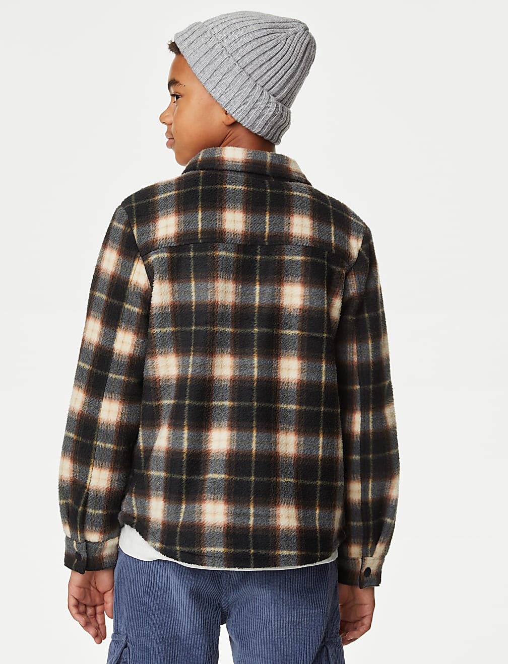 Fleece Check Overshirt (6-16 Yrs)