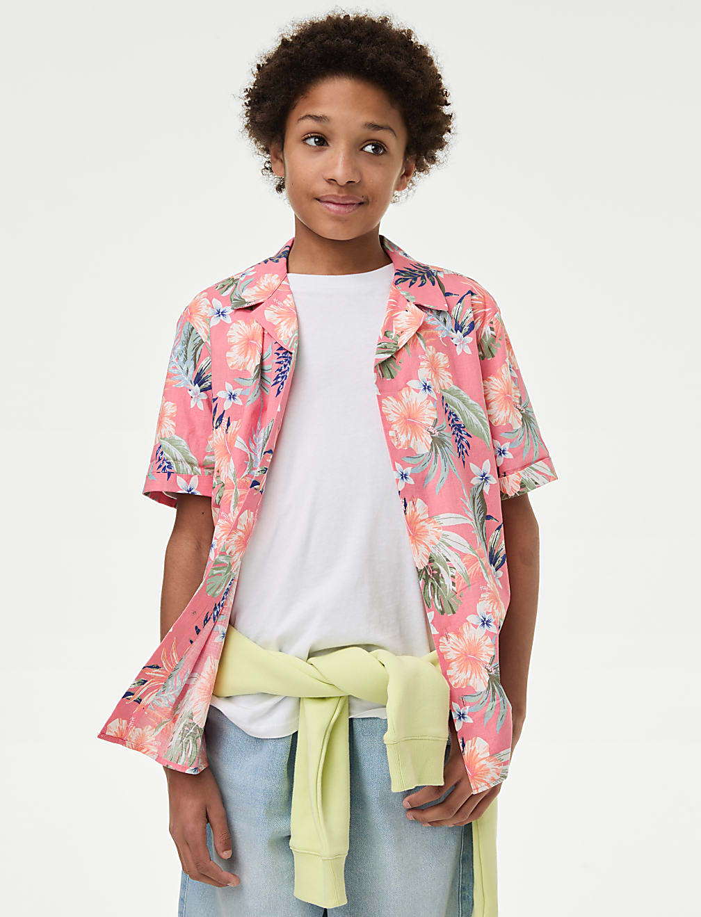 2pc Pure Cotton Shirt & T-Shirt Set (6-16 Yrs)