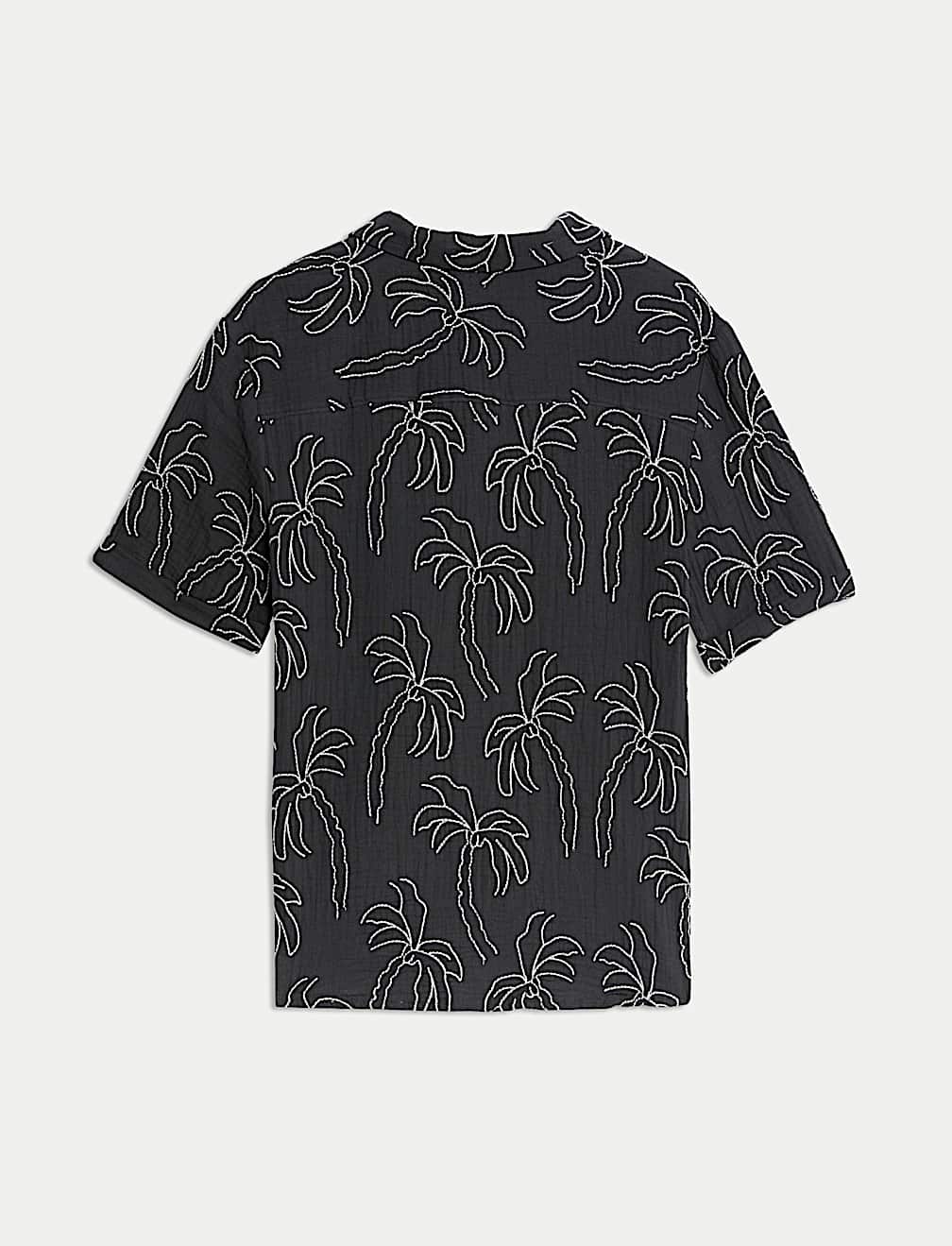 Pure Cotton Textured Palm Tree Shirt (2-16 Yrs)