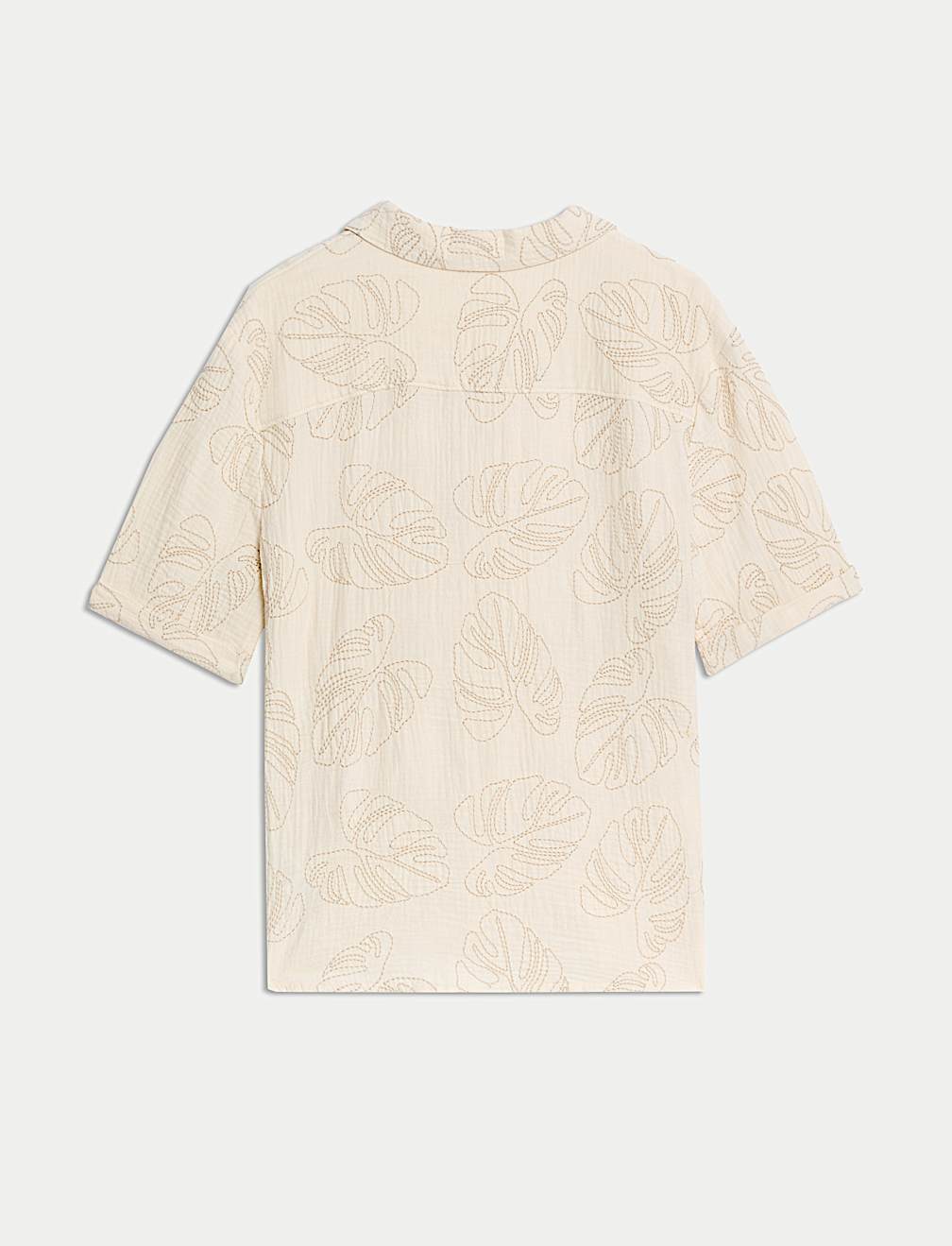 Pure Cotton Textured Palm Tree Shirt (2-16 Yrs)