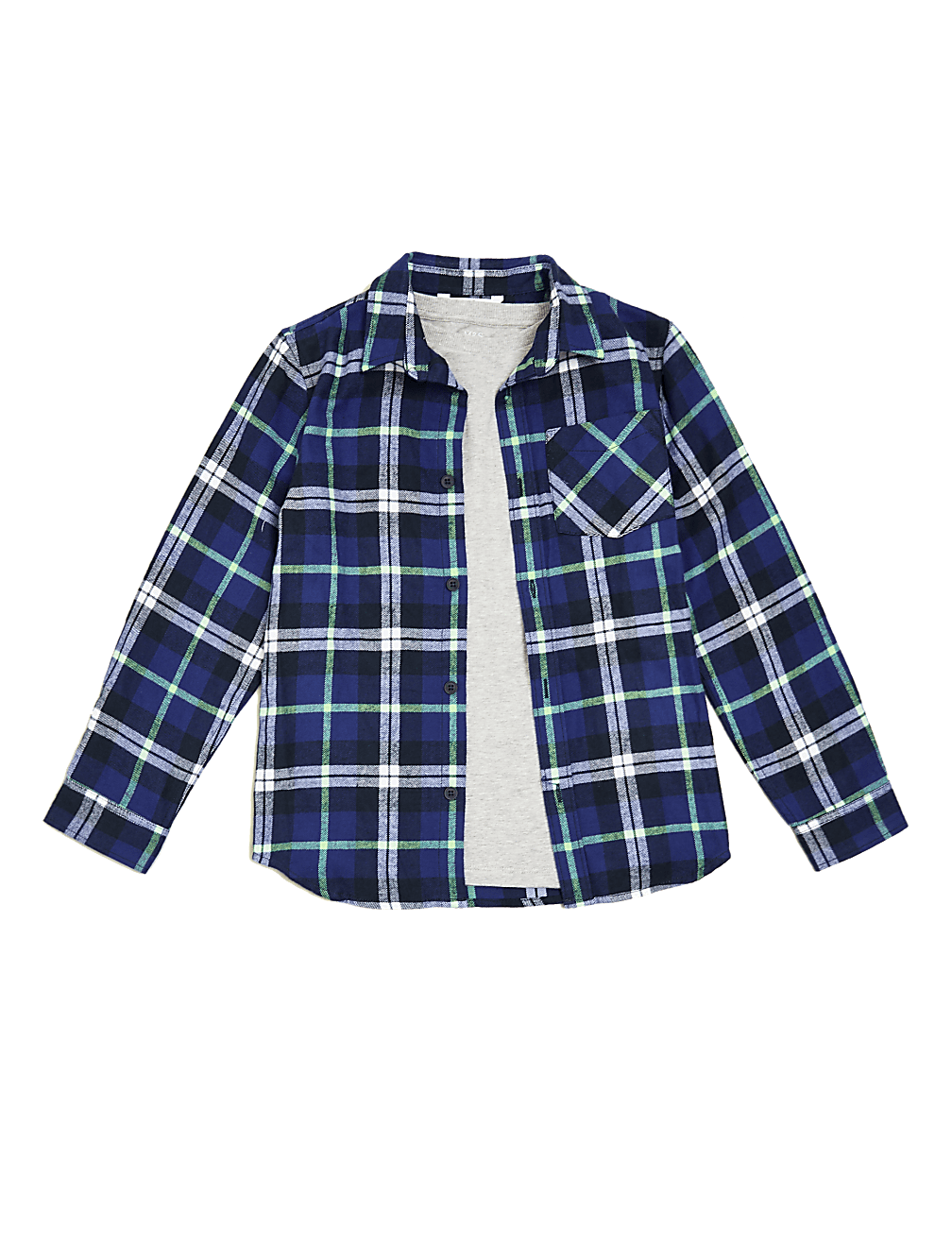 Pure Cotton Shirt & T-Shirt Set (6-14 Yrs)