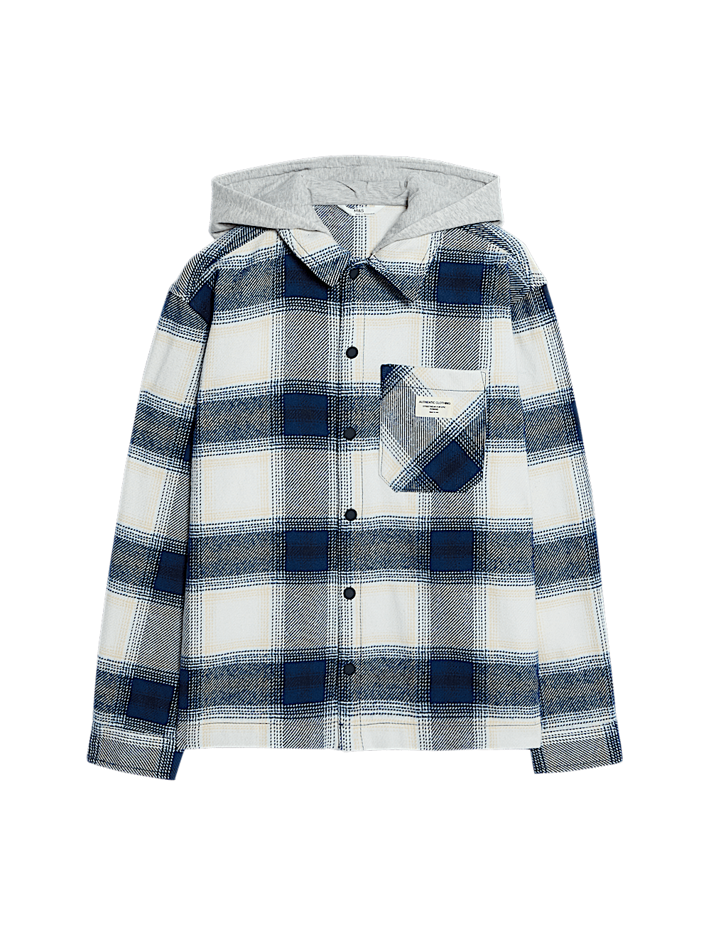 Cotton Rich Checked Hooded Shirt (6-16 Yrs)