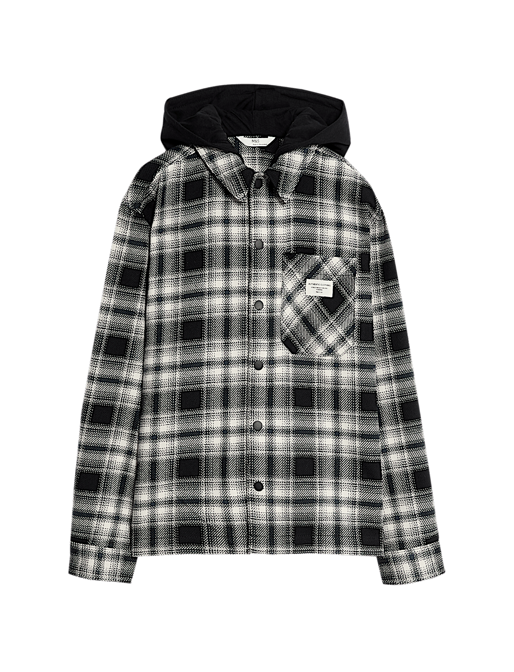 Cotton Rich Checked Hooded Shirt (6-16 Yrs)