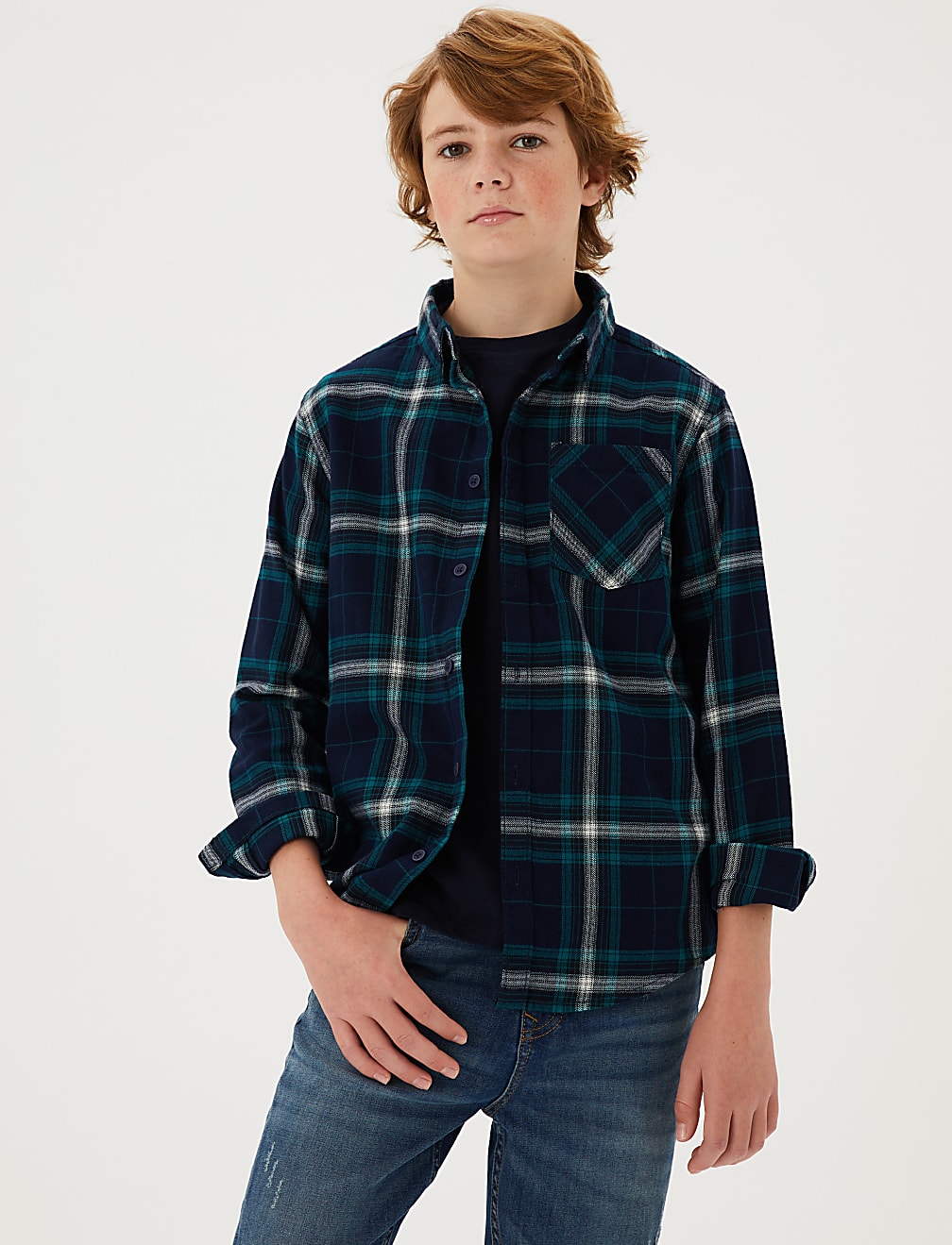 2pc Pure Cotton Shirt & T-Shirt (6-16 Yrs)