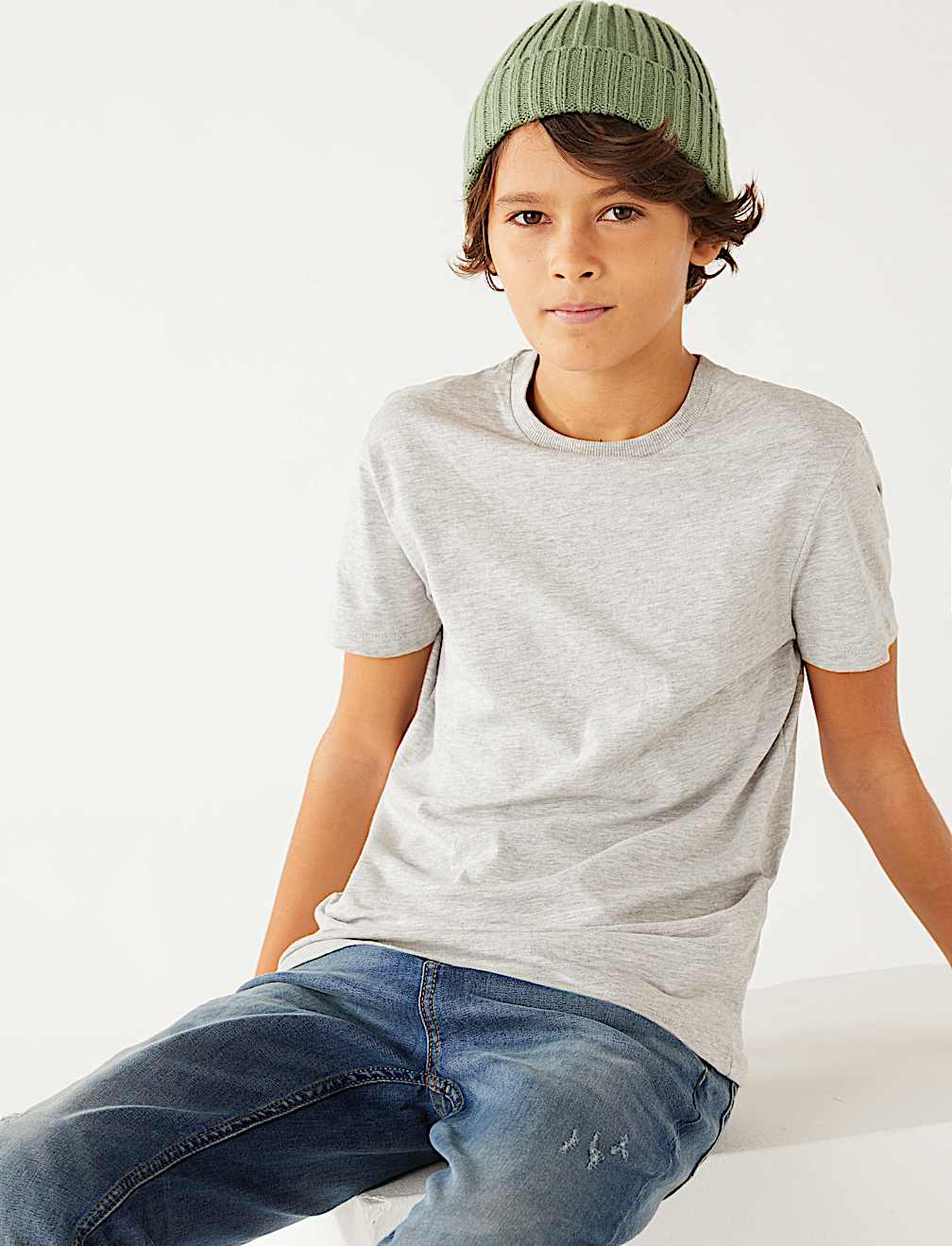2pc Pure Cotton Checked Shirt and T-Shirt