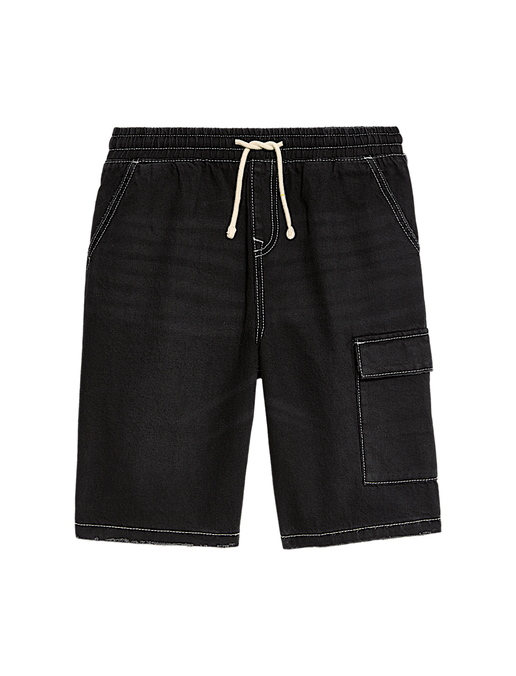 Contrast Stitch Denim Shorts (6-16 Yrs)