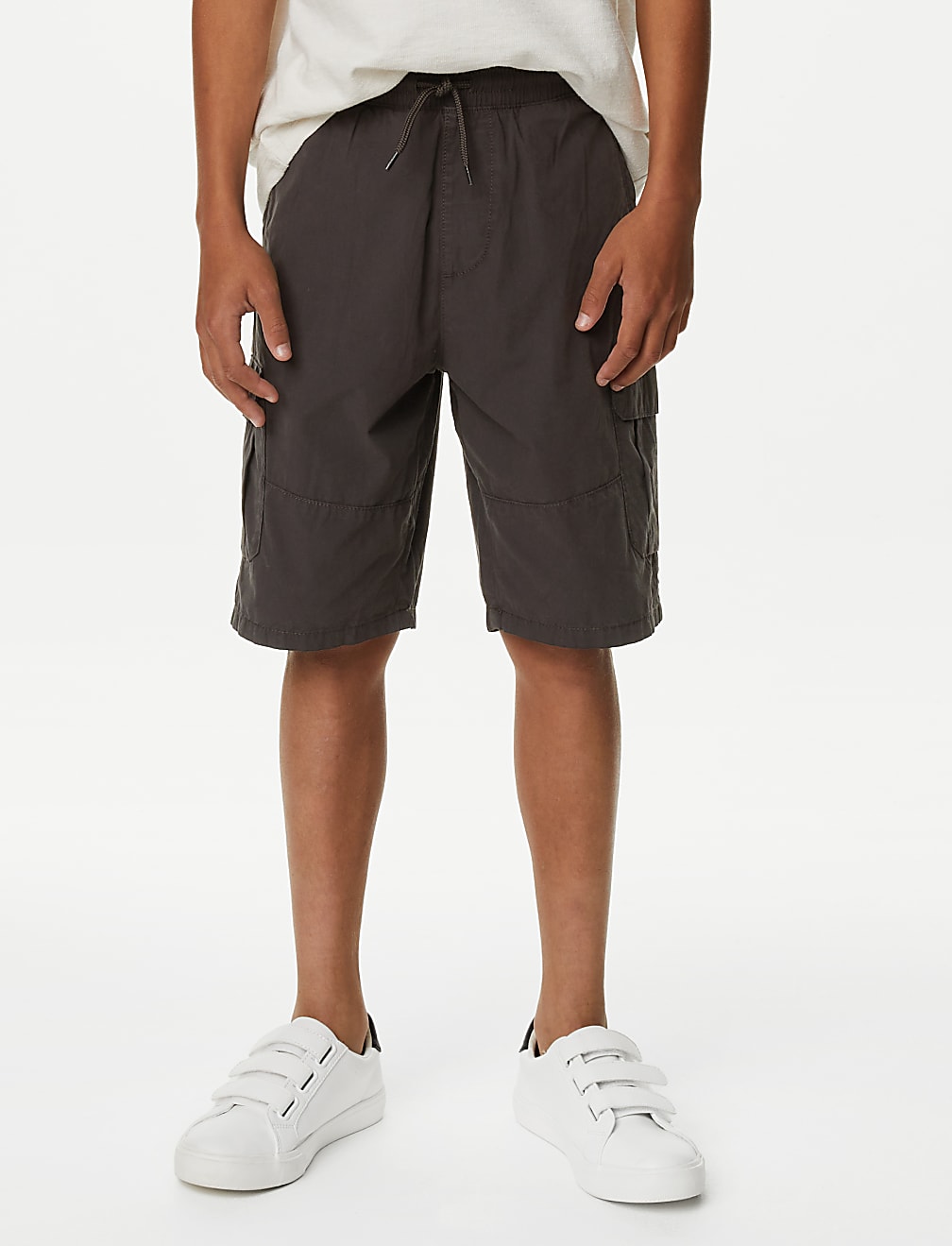 Pure Cotton Cargo Shorts (6-16 Yrs)