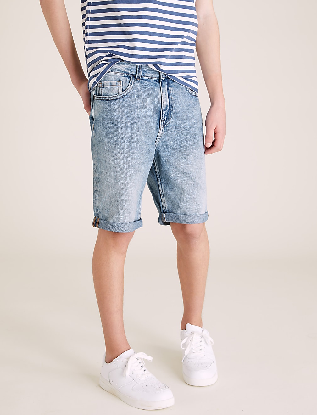 Denim Plain Shorts (6-16 Yrs)