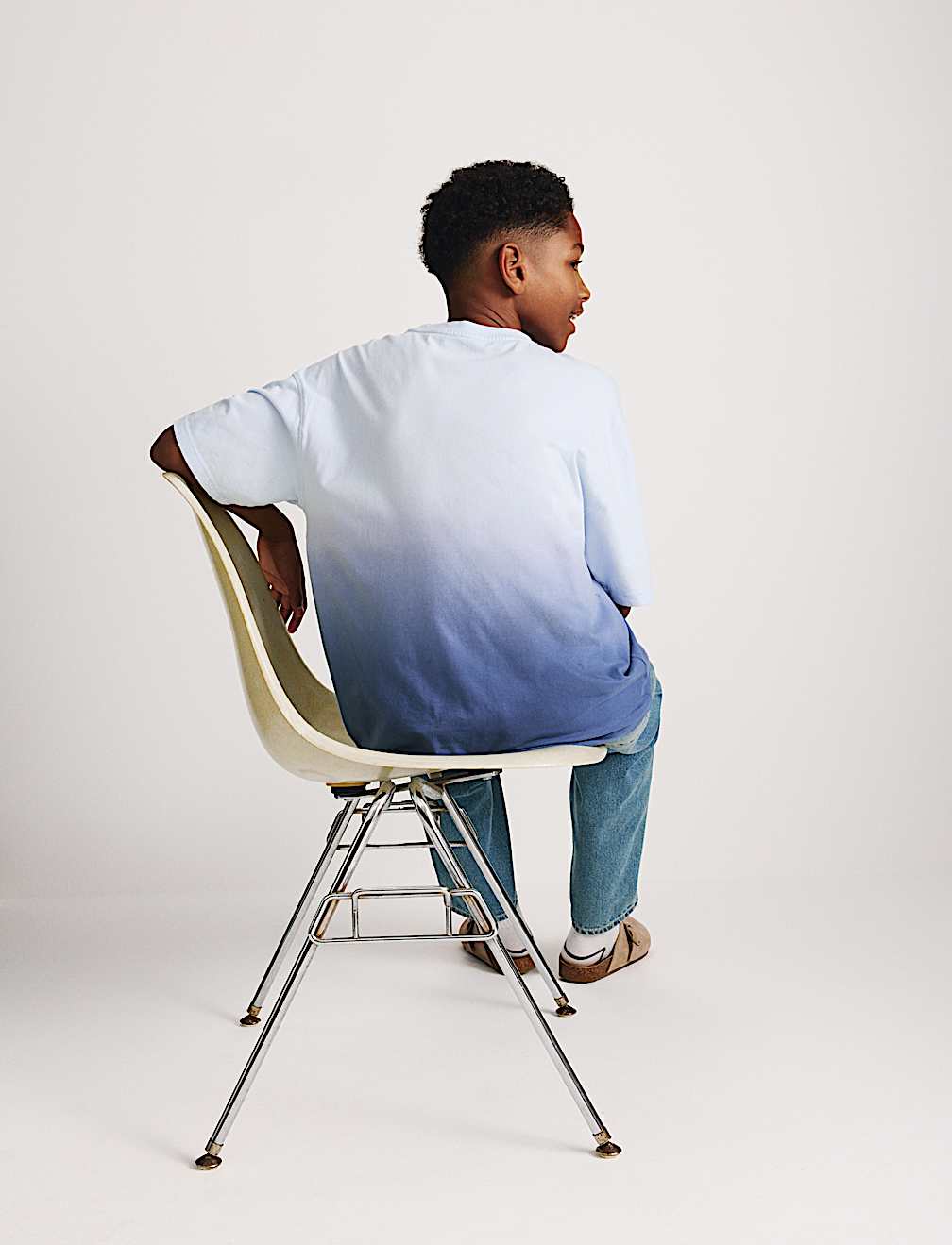 Pure Cotton Ombre Graphic T-Shirt (6-16 Yrs)