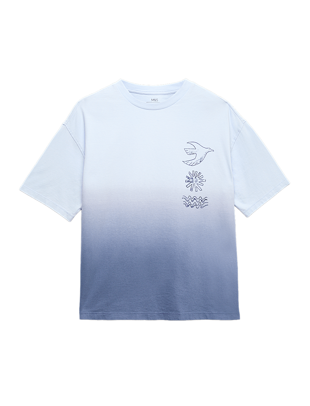 Pure Cotton Ombre Graphic T-Shirt (6-16 Yrs)