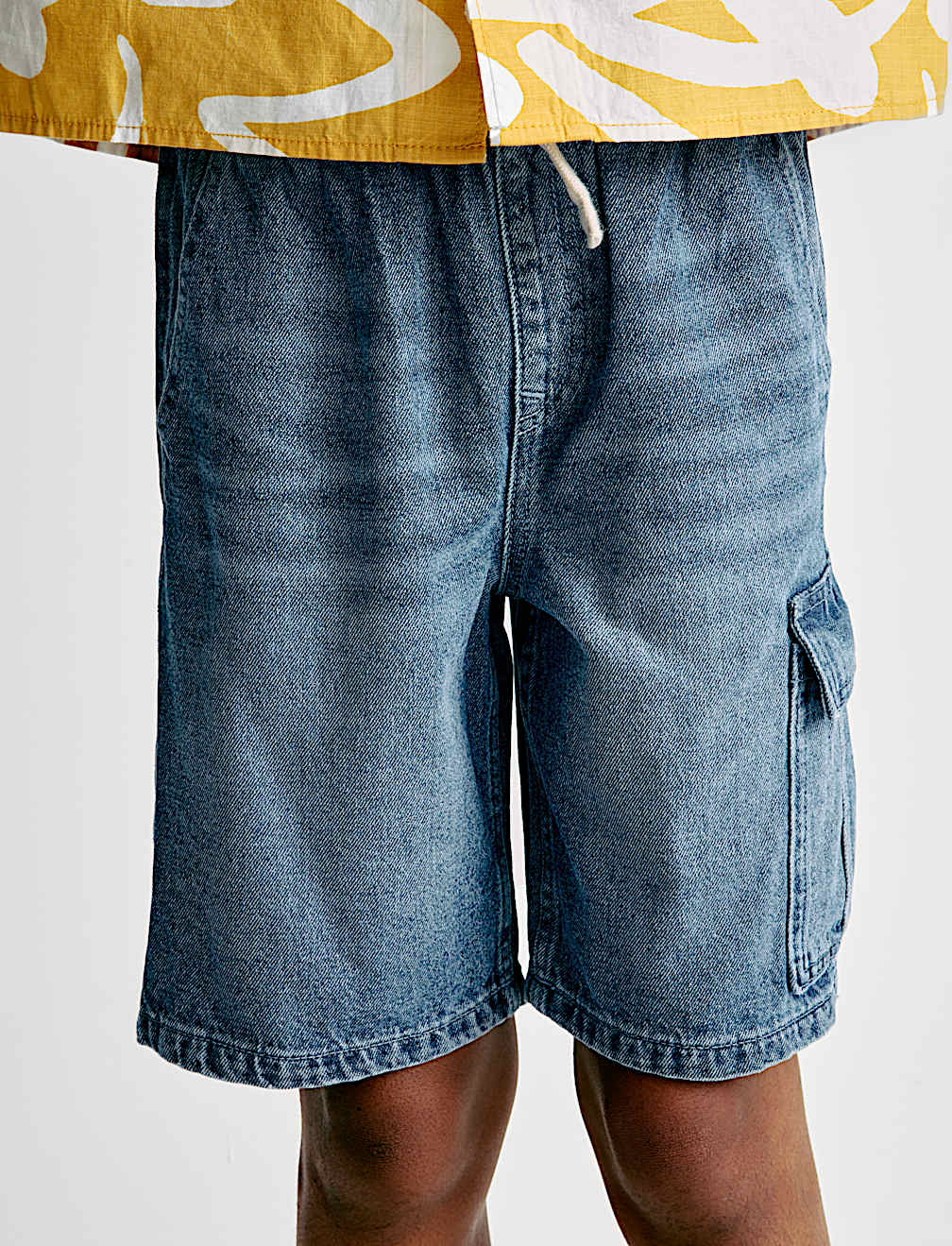 Pure Cotton Denim Elasticated Waist Shorts (6-16 Yrs)