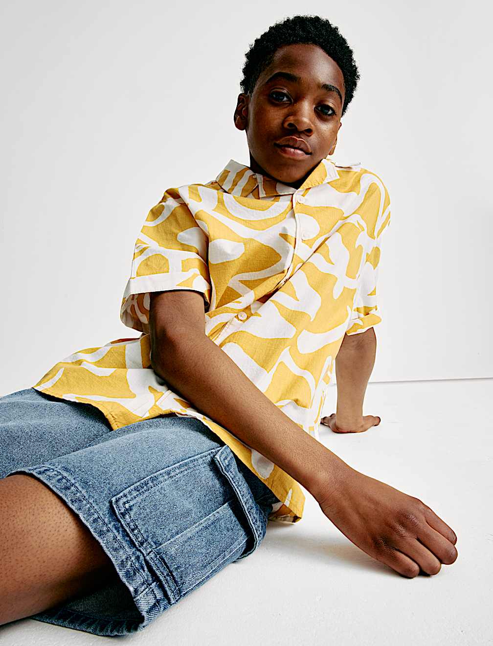 Pure Cotton Denim Elasticated Waist Shorts (6-16 Yrs)